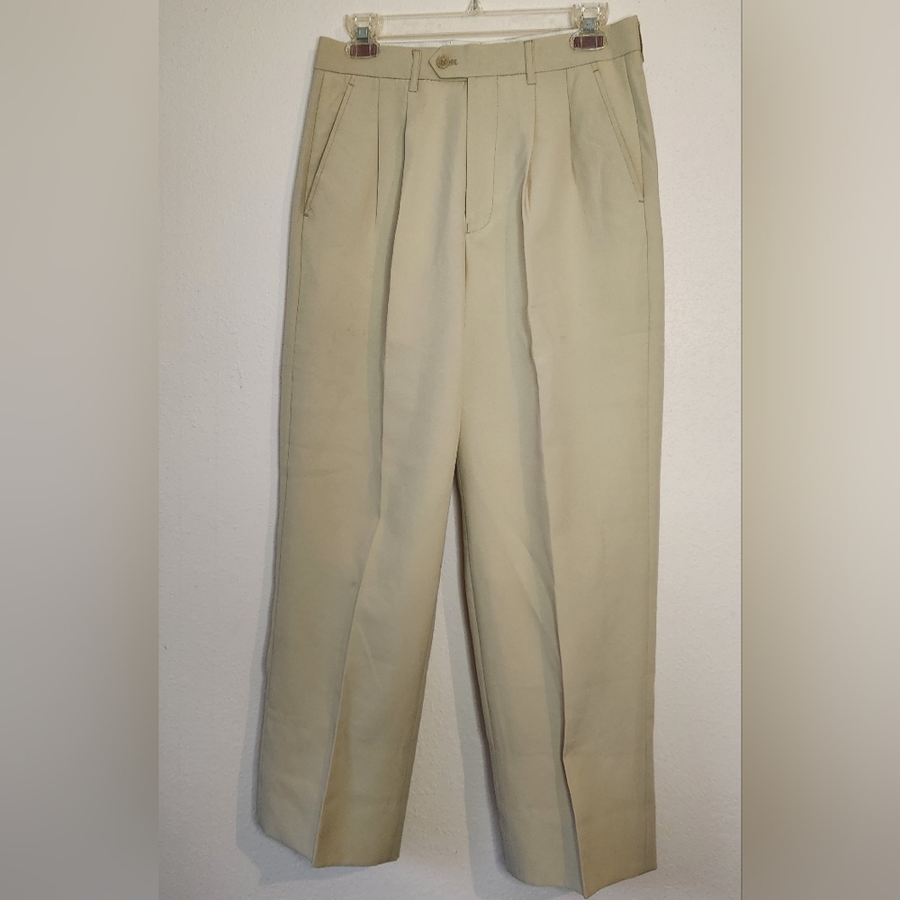 NWT Lucci Collezione Beige Mens Dress Pants 36S 30W
